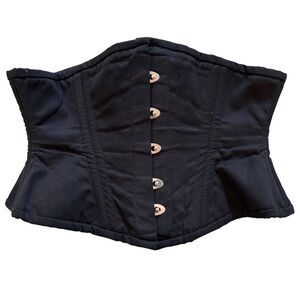 Alter Ego Clothing Black Hourglass Corset Size 24 Cotton Waist Trainer Belt